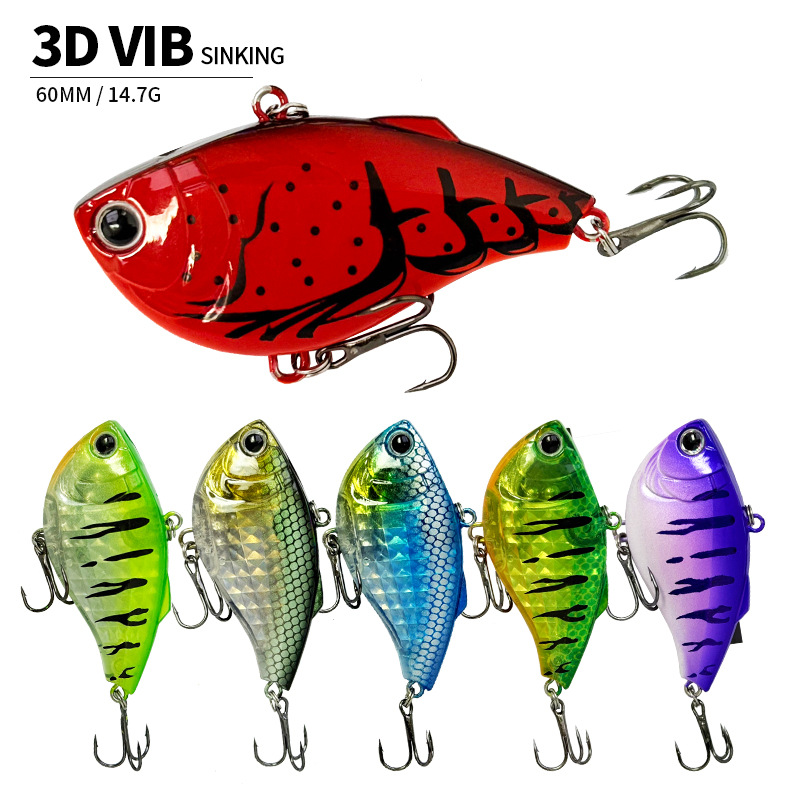 Fishing Lure Jerkbait - 60mm 14,7g Sinkender VIB Angelköder Künstlicher