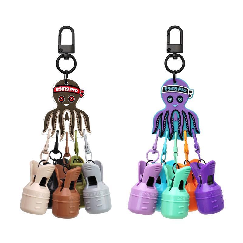 Fishing Lure Accessories - 6 Stück/Sets Praktische Webfoot-Oktopus-Tintenfisch-Jigs mit Karabiner,