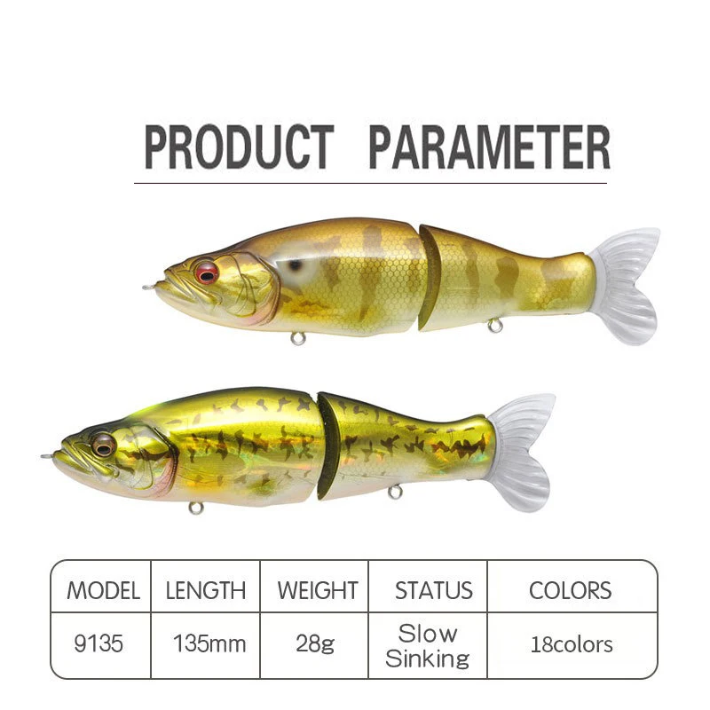 Swimbait Angelköder 135mm 31g  – Fishing Lure Jerkbait Bewertung und Preis